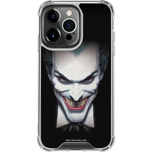 DC Comics The Joker Portrait by Alex Ross iPhone 14 Pro Clear Case